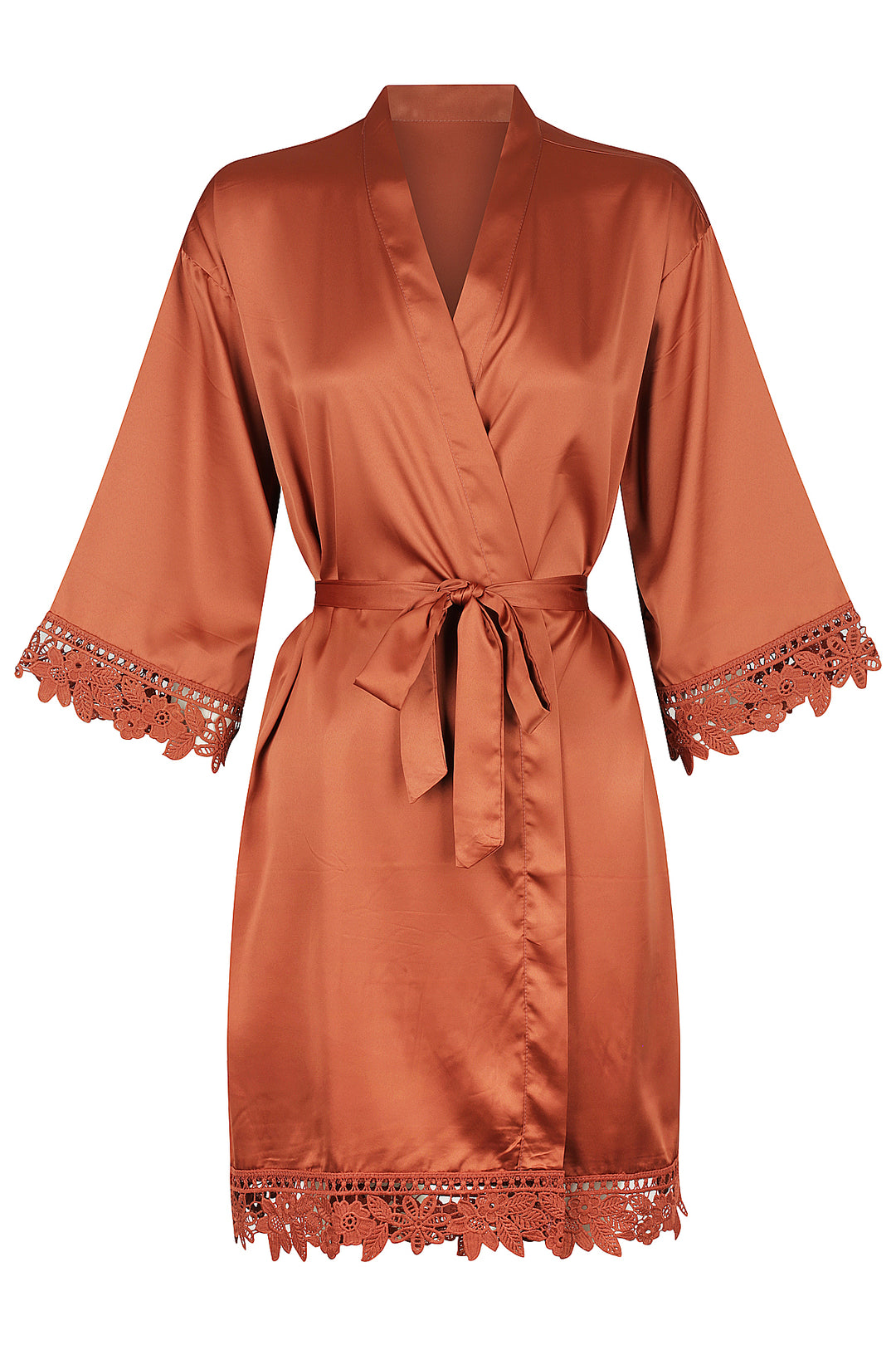 Rosie Lace Robe - Rust