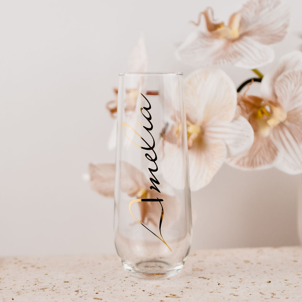 Personalised Champagne Flutes For Bridal Party