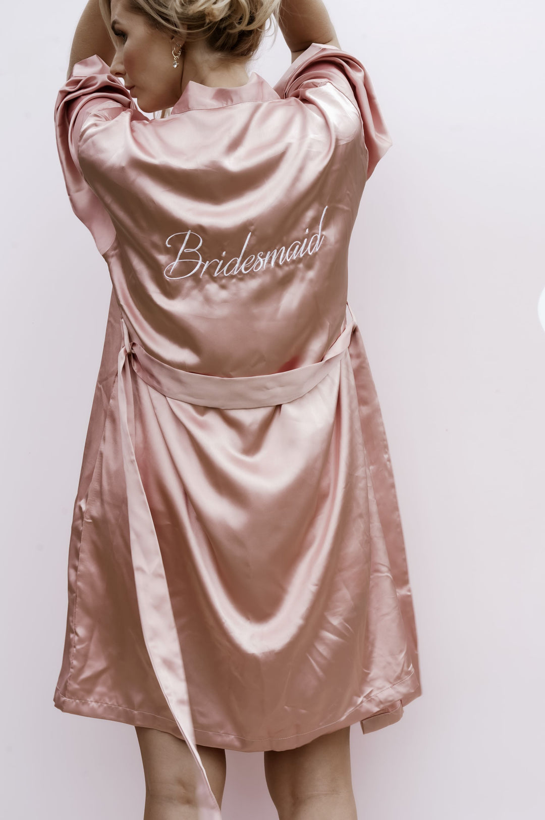 Getting Ready Bridesmaid Box - Classic Satin Embroidered Robe