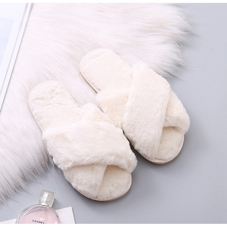 Bride and Bridesmaid Fluffy Slippers